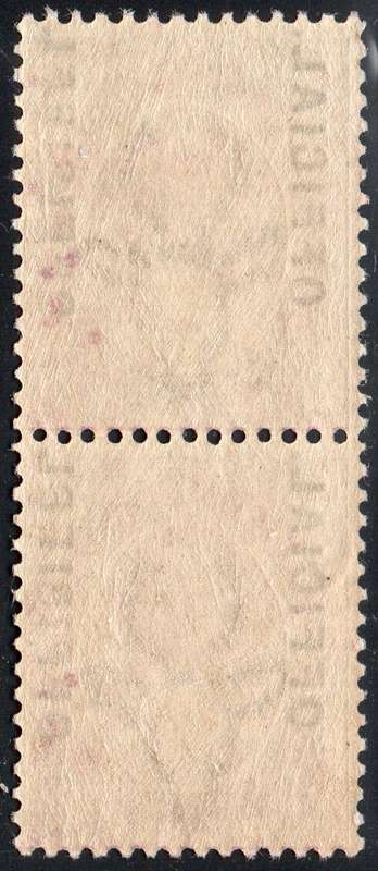Union of SA 1926 OFFICIALS SACC1a 2d PURPLE MATT OVERPRINT - VERTICAL PAIR UM - CV R1500+