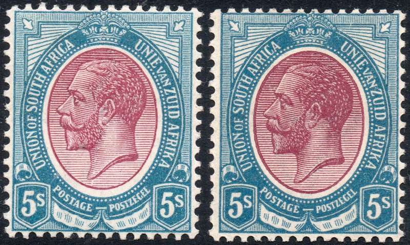 Union of SA - 1913 SACC14 & SACC14a BOTH SHADES OF THE 5/ -  LMM CV R7000