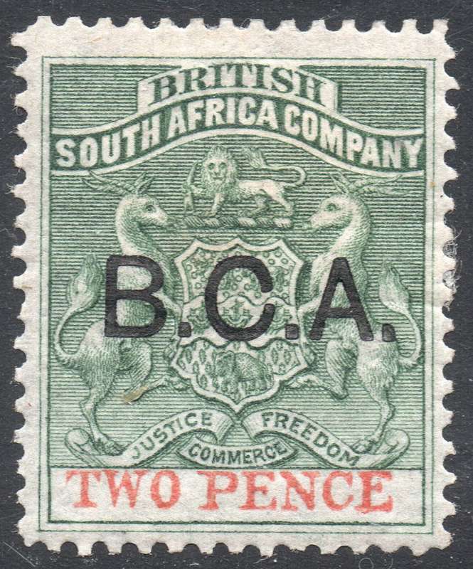B.C.A.(Nyasaland): 1891 SG2 2d Sea Green & Vermillion - MM