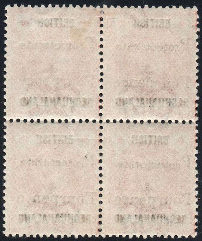 BRITISH BECHUANALAND 1889 SACC51 4d on ½d VERMILLION BO4 UM/MM CV R4400+