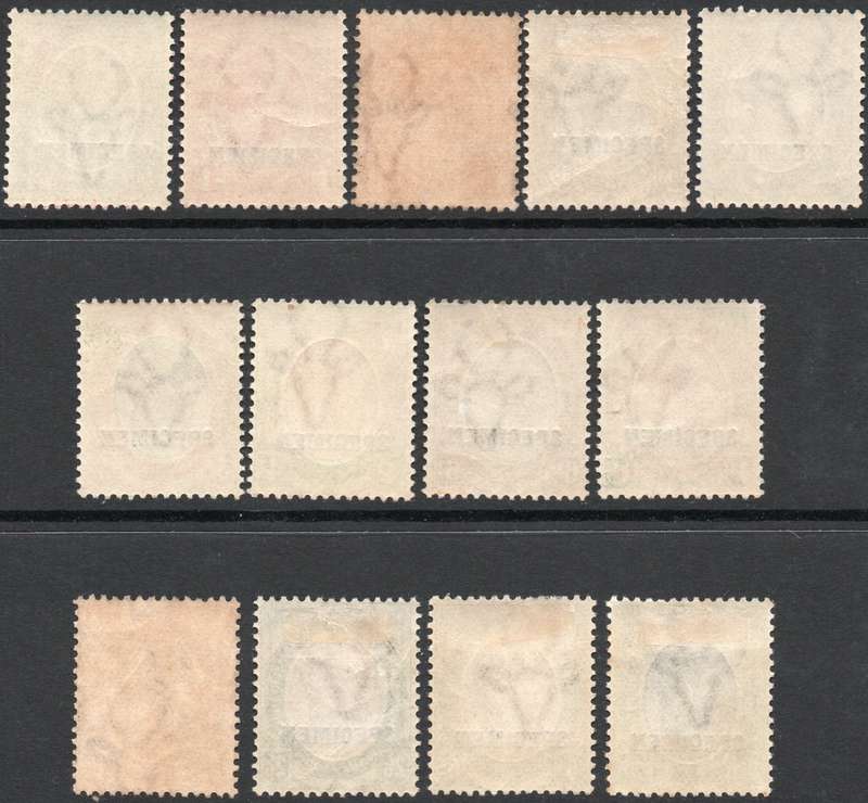 Union of SA - 1913 - SPECIMEN SET OF 13 TO 10/ - LMM/UM - SEE SCANS