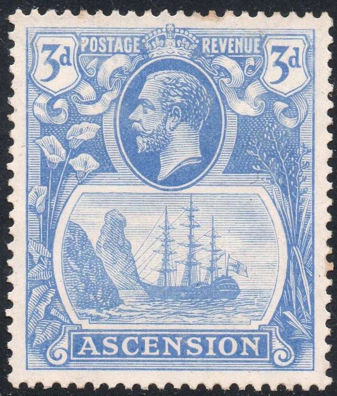 ASCENSION 1924-33 SG14 3d BLUE - MNG - CV £8+