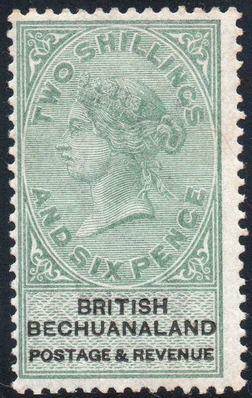 BRITISH BECUANALAND 1887 SACC17 2s6d GREEN & BLACK - MM