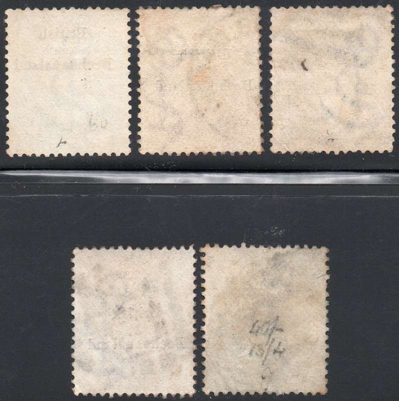 BRITISH BECHUANALAND 1885-7 SACC4-8 FULL USED SET CV R5970