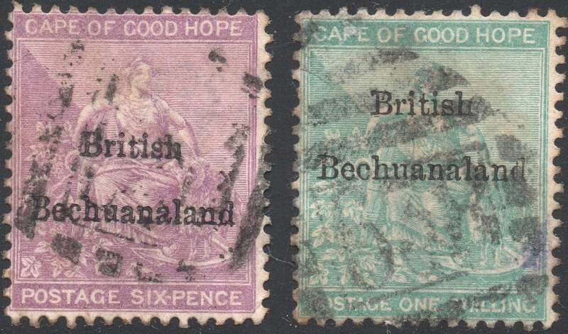 BRITISH BECHUANALAND 1885-7 SACC4-8 FULL USED SET CV R5970