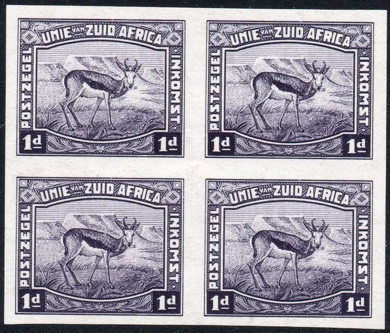 Union of SA - HARRISON ESSAY - 1d PURPLE BO4 - UM (FULL GUM) - SCARCE - SEE SCANS