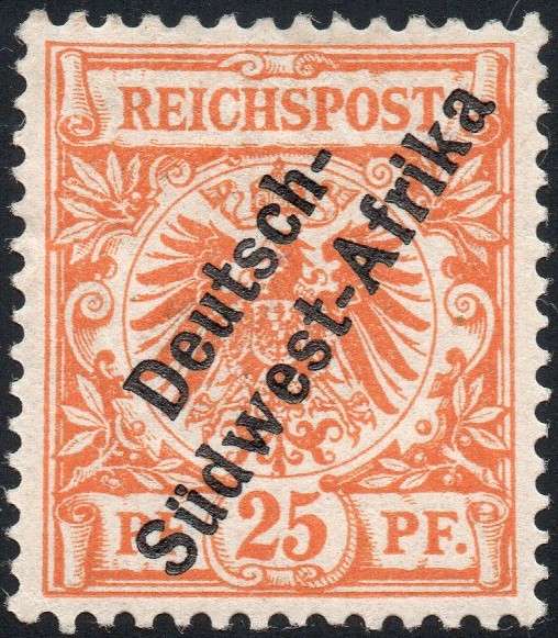 GERMAN SWA 1897 SACC5a 25Pfg DARK ORANGE - SCARCE - VLMM CV R5500