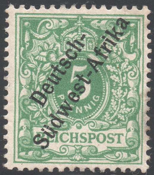 GERMAN SWA 1897 SACC2 5Pfg GREEN - MM - CV R80