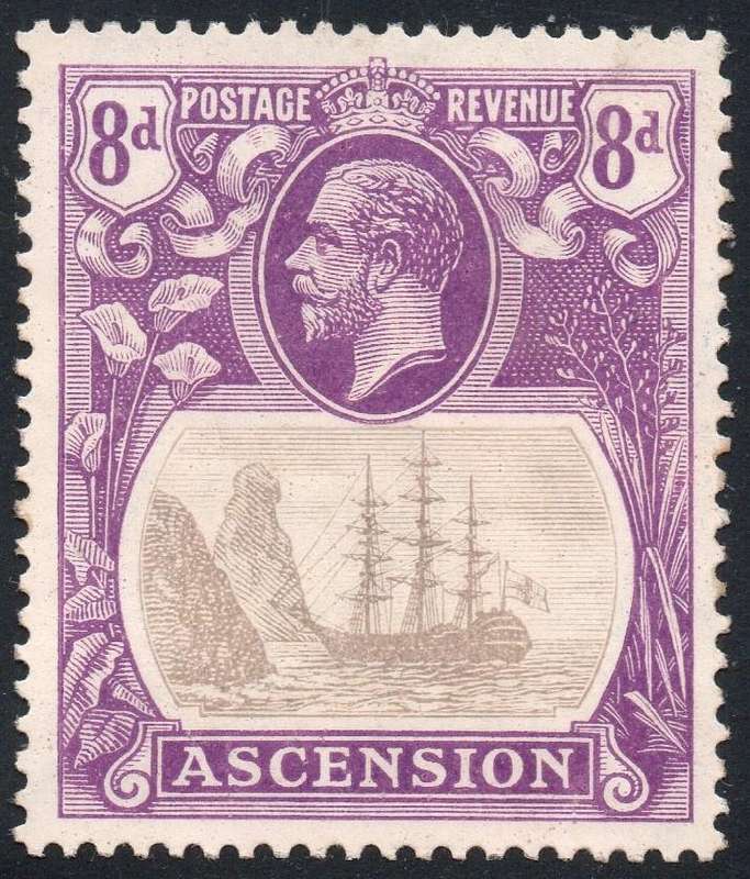 ASCENSION 1924-33 SG17 8d GREY-BLACK & BRIGHT VIOLET - MNG - CV £20+
