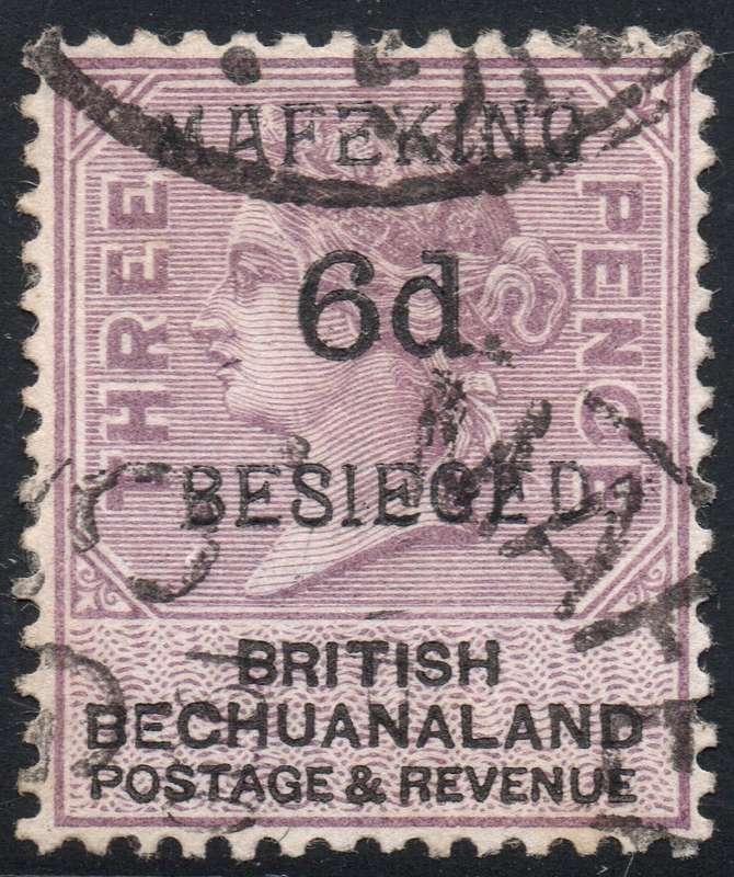 MAFEKING 1900 SG10 : 3d on 1d LILAC & BLACK - SURCHARGE AS T1 - VFU - SEE BELOW
