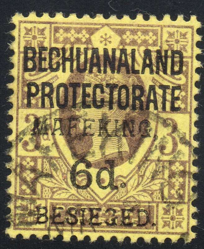 MAFEKING 1900 SG9 6d ON 3d PURPLE / YELLOW - SETTING 4 - VERY FINE USED CV £425(2017)