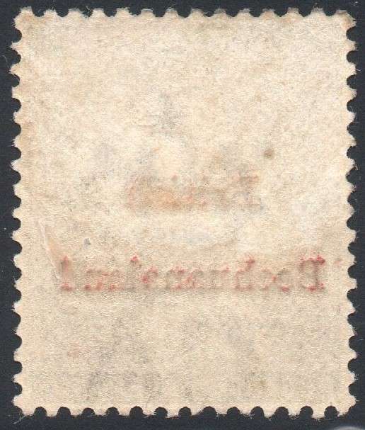British Bechuanaland SACC1 ½d Grey-black WM CA - O/P IN RED) MNG CV R750