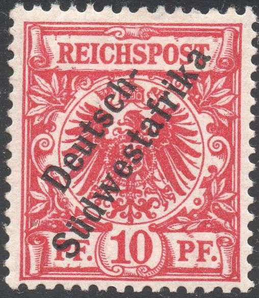 GERMAN SWA 1898 SACC9 10Pfg BRIGHT LILAC RED - MM