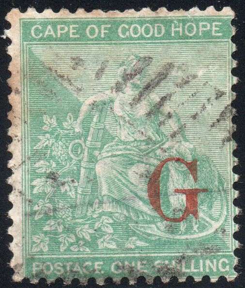 GRIQUALAND WEST 1877-8 SACC9a 1/- GREEN - FINE USED