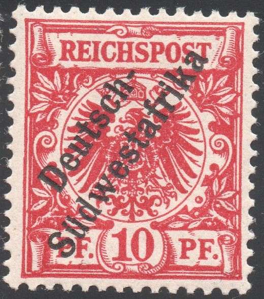 GERMAN SWA 1898 SACC9 10Pfg BRIGHT LILAC RED - MM