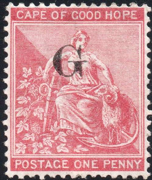 GRIQUALAND WEST 1878 SACC11b 1d PALE CARMINE RED - MM