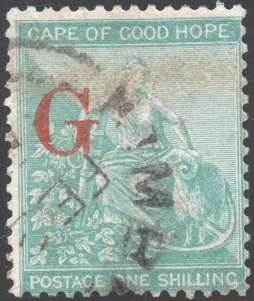 GRIQUALAND WEST 1877-8 SACC9a 1/- GREEN - FINE USED