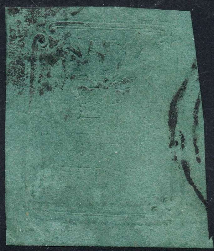 NATAL 1857-61 SACC5 : 6d EMBOSSED ON GREEN PAPER - FINE USED - CV R45000