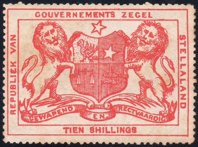 STELLALAND 1884 10/- RED - MM - SEE SCANS