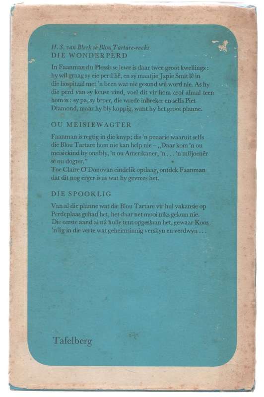 DIE BLOU TARTARE, NO 4, DIE RENPERD - H S VAN BLERK (2 DE DRUK 1973)