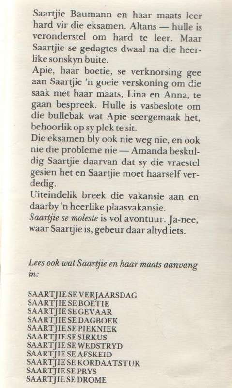 SAARTJIE SE MOLESTE - BETTIE NAUDE (2 DE UITGAWE 1984)