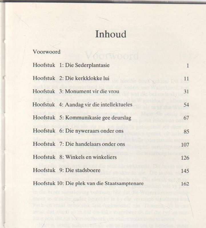 SEDERS VAN WATERKLOOF - PIET MEIRING (GETEKEN - 1 STE DRUK 1988)