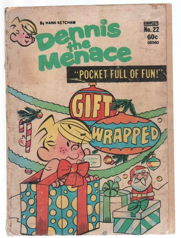 DENNIS THE MENACE NO 22 POCKET FULL OF FUN - HANK KETCHAM (OCTOBER 1974)