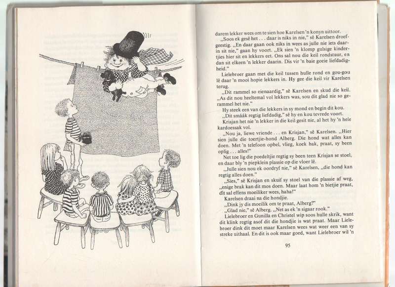 KARELSEN-OP-DIE DAK - ASTRID LINDGREN (1 STE AFRIKAANSE UITGAWE 1978) TV UITGAWE