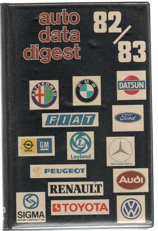 AUTO DATA DIGEST 1982/83 - BILL CALCUTT, OSCAR PERUCH AND PAUL BARTER (8TH EDITION 1982)