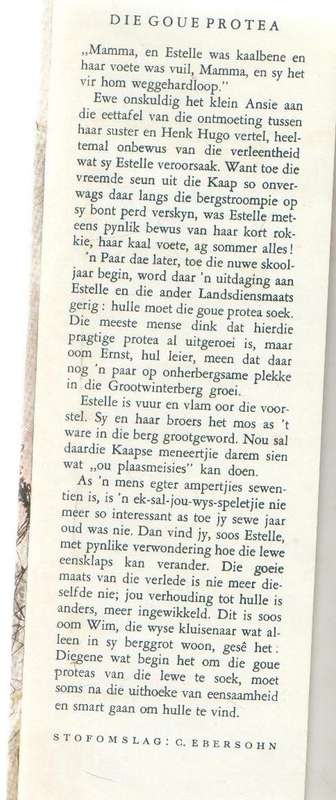 DIE GOUE PROTEA - MIKRO (7 DE DRUK 1969) JEUGVERHAAL