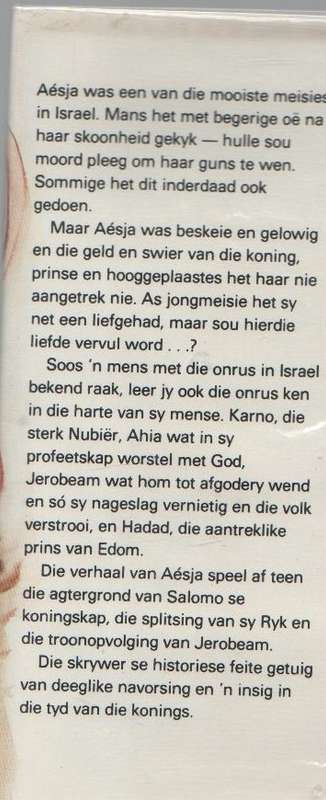 AESJA , 'N BYBELSE LIEFDESROMAN- J N ROUX (1 STE DRUK 1980)