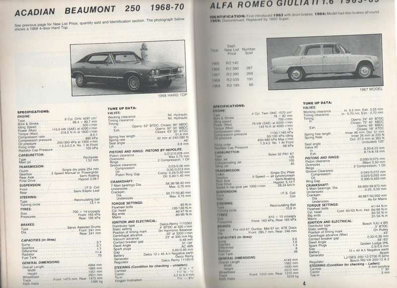 AUTO DATA DIGEST 1982/83 - BILL CALCUTT, OSCAR PERUCH AND PAUL BARTER (8TH EDITION 1982)