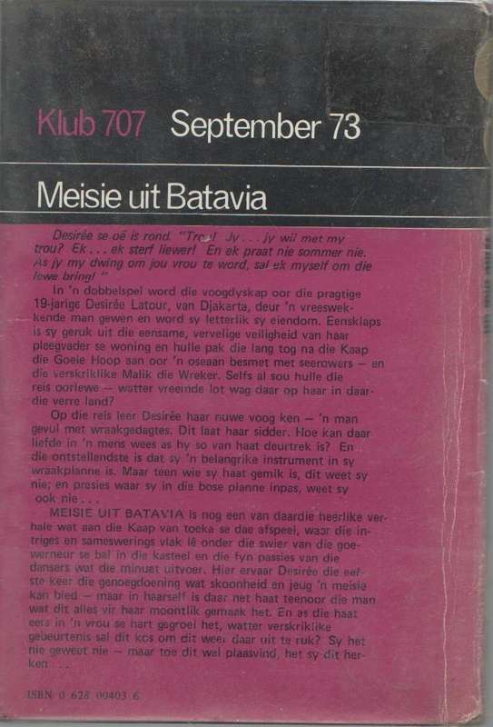 MEISIE UIT BATAVIA KLUB 707 - WILLE MARTIN (1973)