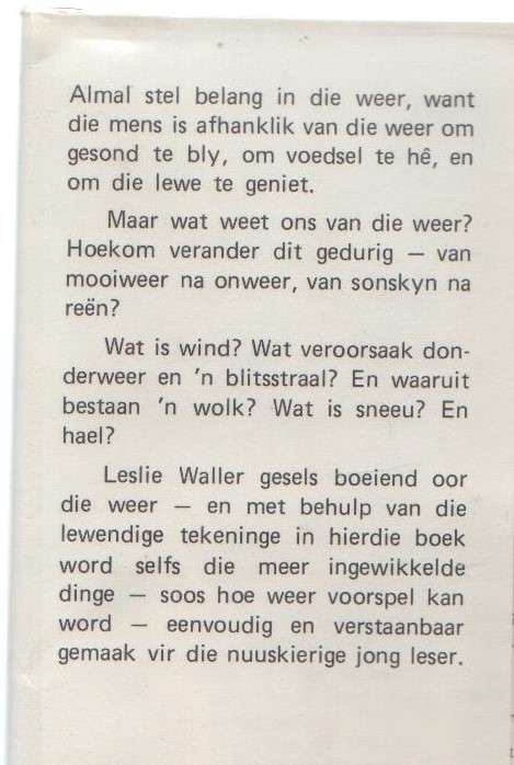 WEER - LESLIE WALLER (1973) KENNIS IS MAG