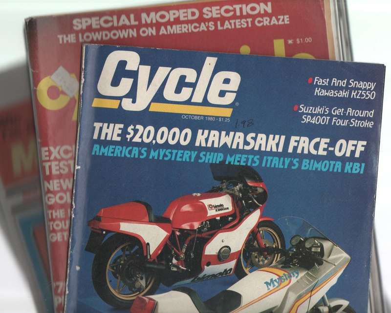 NINE MOTOR CYCLE MAGAZINES AND ONE MOTOR CYCLING NEWSPAPER (1970 - 1980'S)