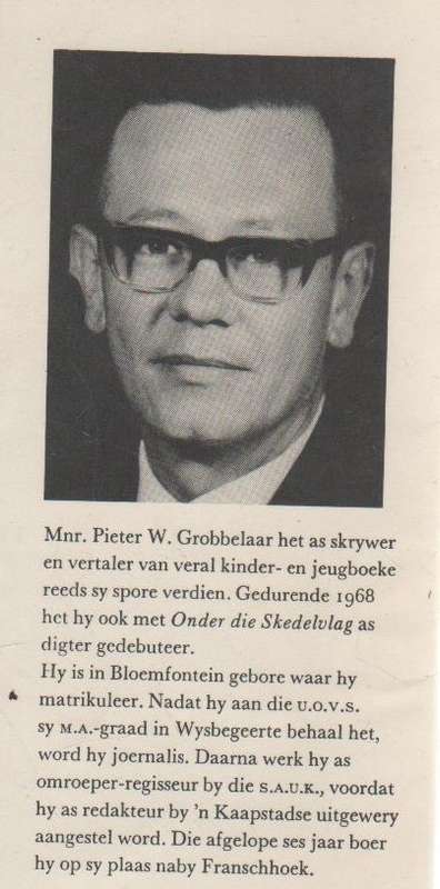 DIE MENSE IS BANG VIR ALSANDER - PIETER W GROBBELAAR (1969)
