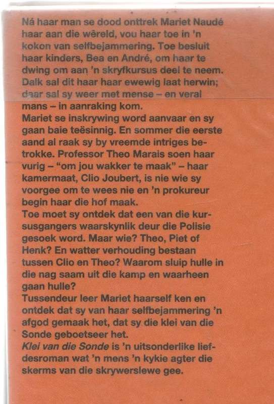 KLEI VAN DIE SONDE - ANITA DU PLESSIS (1 STE UITGAWE 1989)