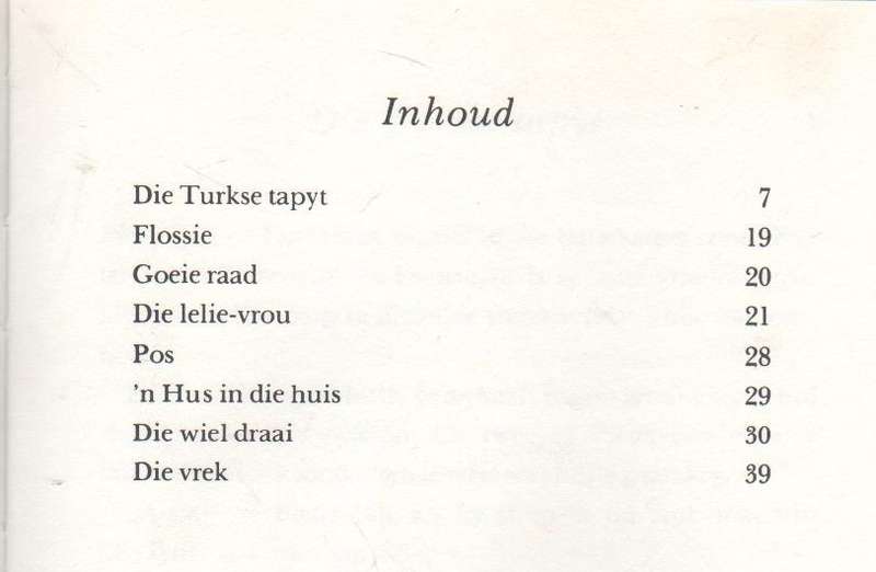DIE TURKSE TAPYT, STORIES EN RYMPIES - PIETER W GROBBELAAR (1 STE UITGAWE 1979)