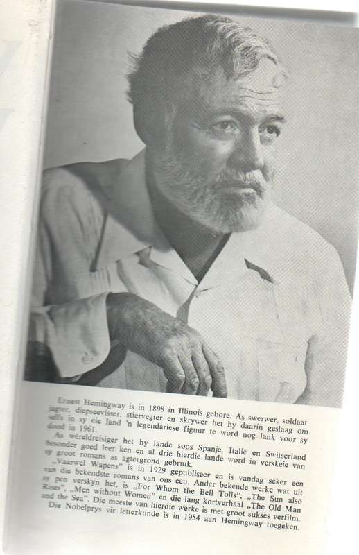 VAARWEL WAPENS - ERNEST HEMINGWAY (VERTAAL DEUR CHRIS BARNARD) 1965