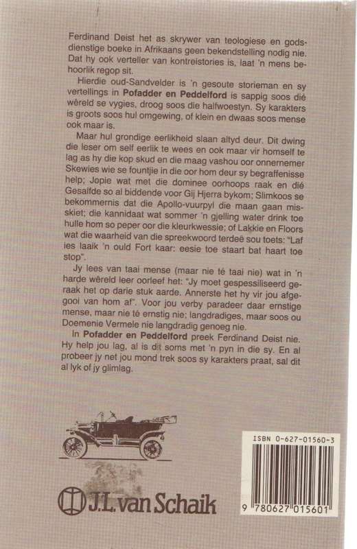 POFADDER EN PEDDELFORD , SANDVELDSTORIES  - FERDINAND DEIST (1 STE UITGAWE 1987)