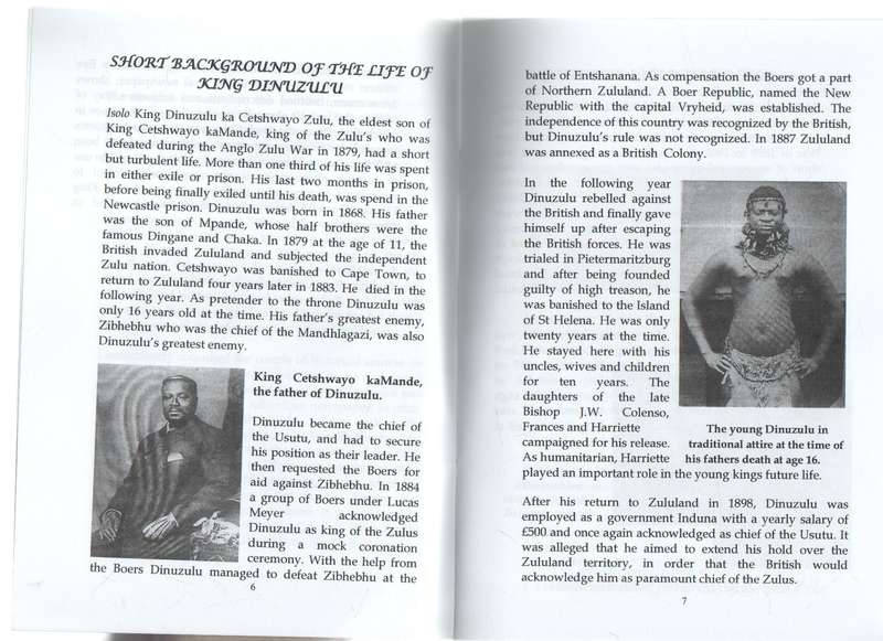IN THE FOOTSTEPS OF KING DINUZULU DURING HIS IMPRISONMENT IN NEWCASTLE - LOUIS J STEENKAMP 2010
