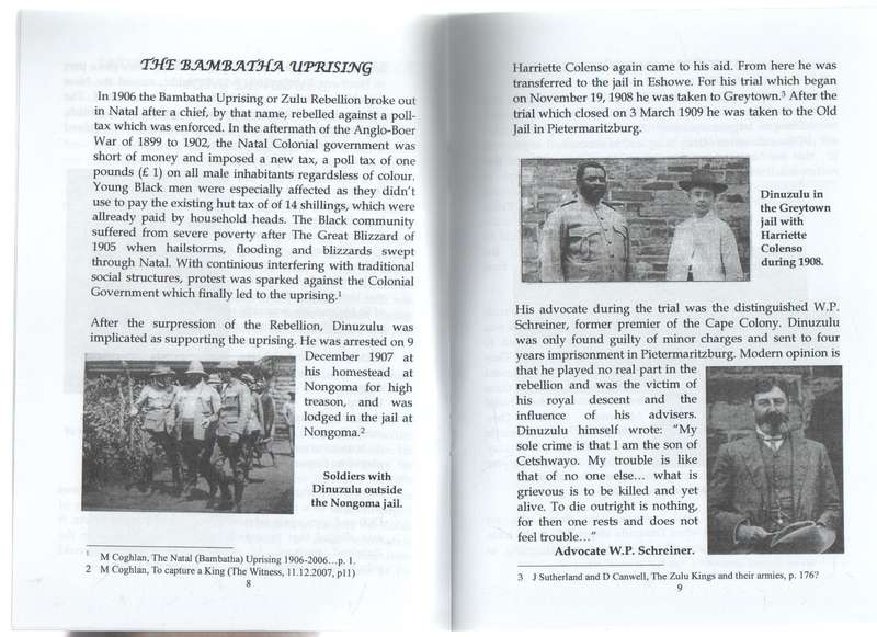 IN THE FOOTSTEPS OF KING DINUZULU DURING HIS IMPRISONMENT IN NEWCASTLE - LOUIS J STEENKAMP 2010