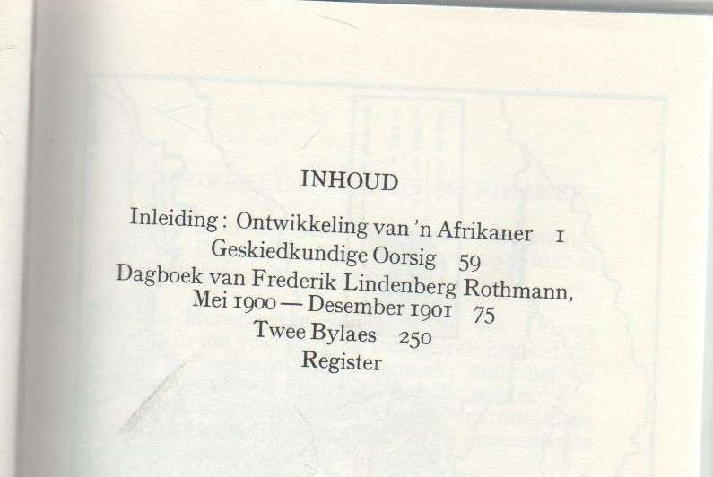 OORLOGS-DAGBOEK VAN 'N TRANSVAALSE BURGER TE VELDE 1900-1901 - M.E.R.(1976) BOEREOORLOG