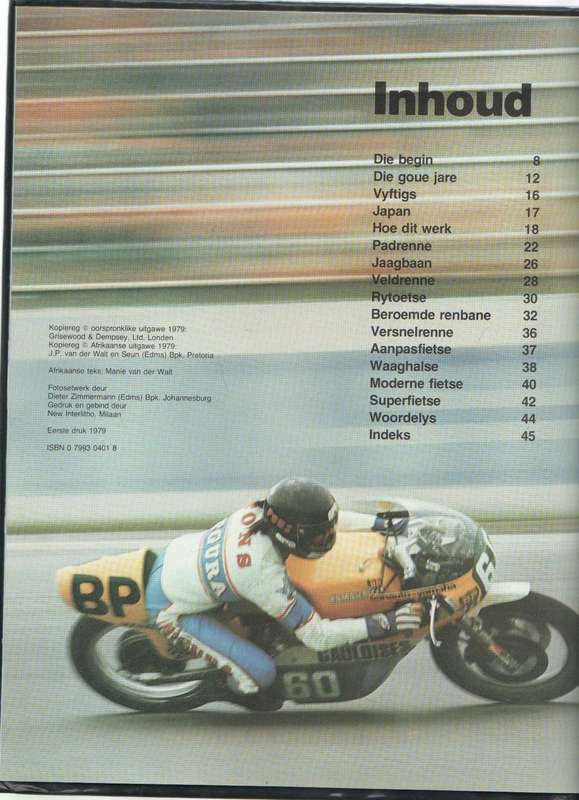 VAN DER WALT SE BOEK VAN DIE MOTORFIETS - DAVE RICHMOND (1 STE DRUK 1979)