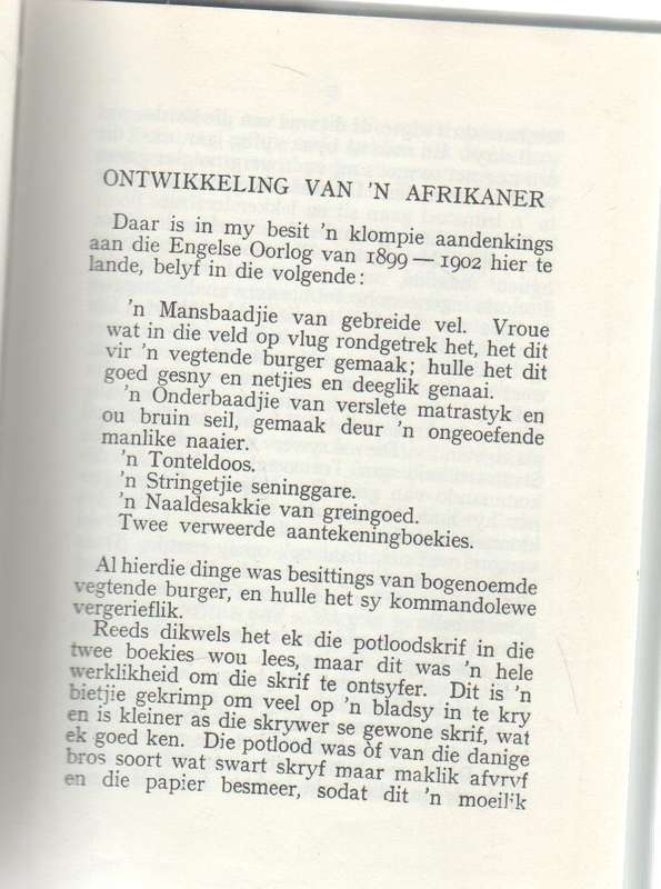 OORLOGS-DAGBOEK VAN 'N TRANSVAALSE BURGER TE VELDE 1900-1901 - M.E.R.(1976) BOEREOORLOG