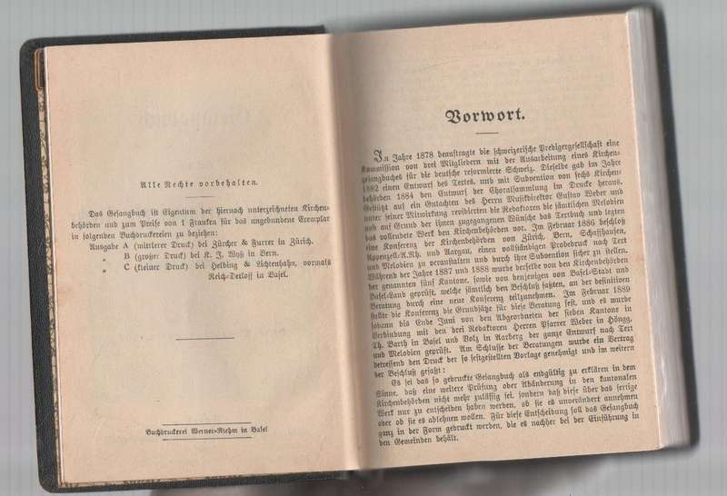 GOT MIT DIR , GESANBUCH EVANGELIFH REFORMIERTE KIRCHE 1923 (GERMAN ANTIGUE SONG BOOK)