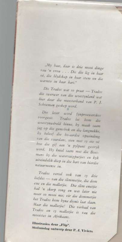 TRADOS DIE SWERWER BOESMAN - P J SCHOEMAN (1963)