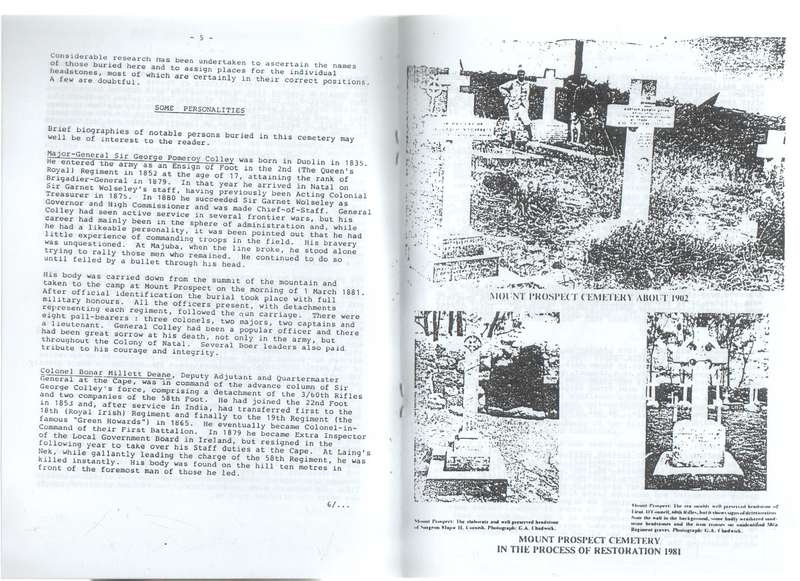 THE BRITISH CEMETERY AT MOUNT PROSPECT - G A CHADWICK