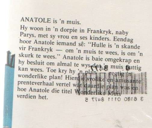 ANATOLE - EVE TITUS (1 STE AFRIKAANSE UITGAWE 1975) VERTAAL DEUR EDDIE DU PLESSIS
