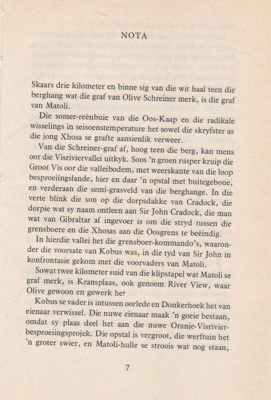 MATOLI - ETIENNE VAN HEERDEN (1 STE UITGAWE 1978)